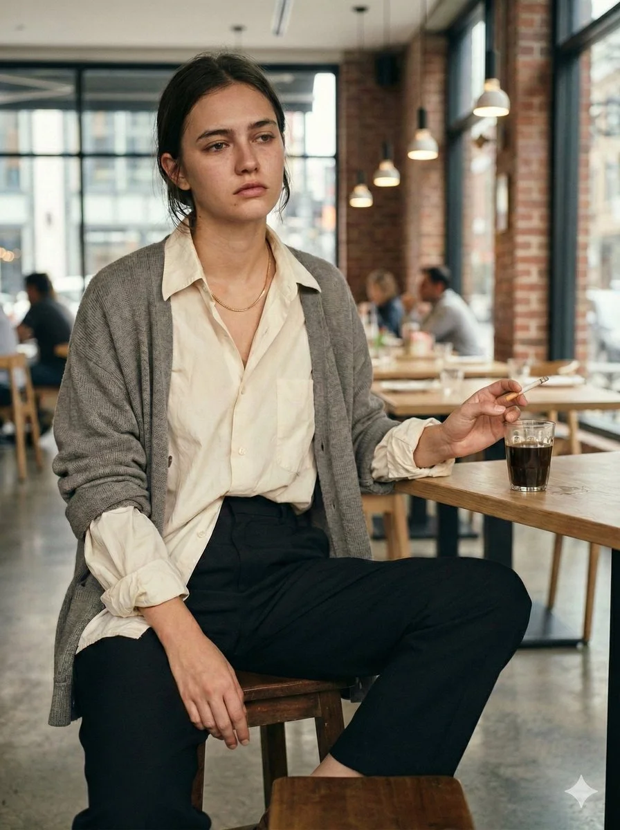 Melancholy Moments at the Cafe