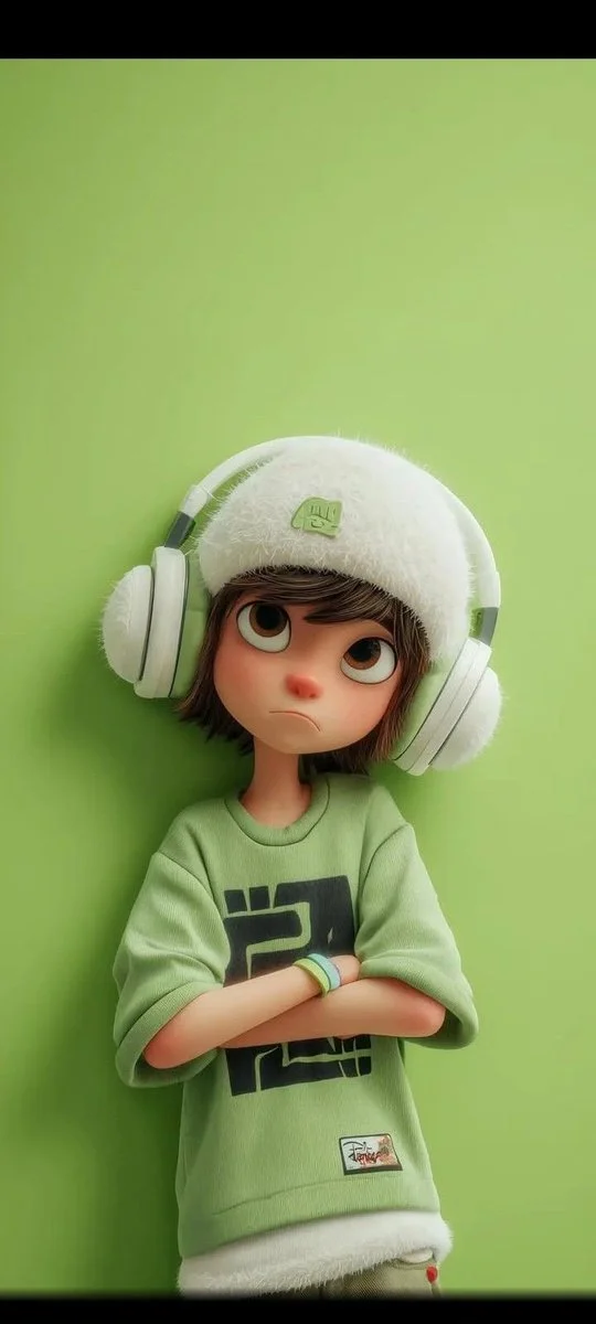 Melancholy Youth in Soft Pastel 3D Portrait