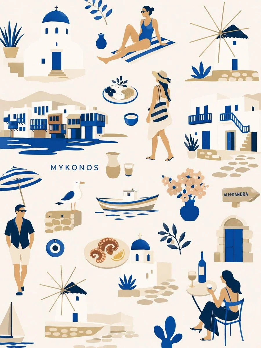 Melbourne's iconic landmarks form a playful geometric travel collage