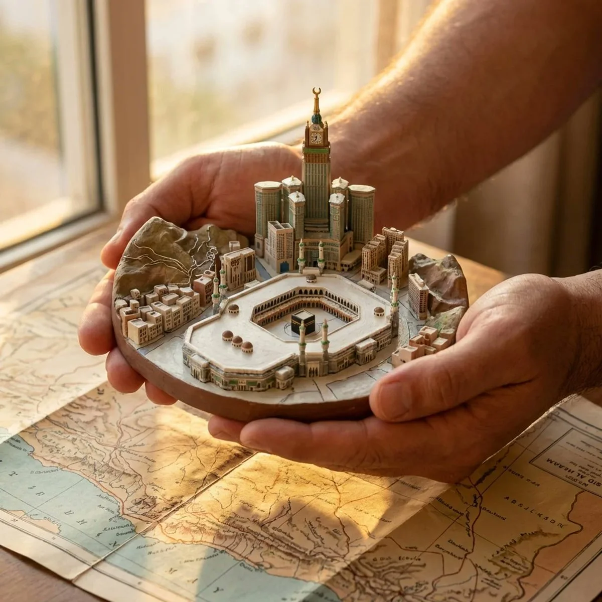 Microscopic Diorama of Rome Cradled at Golden Hour