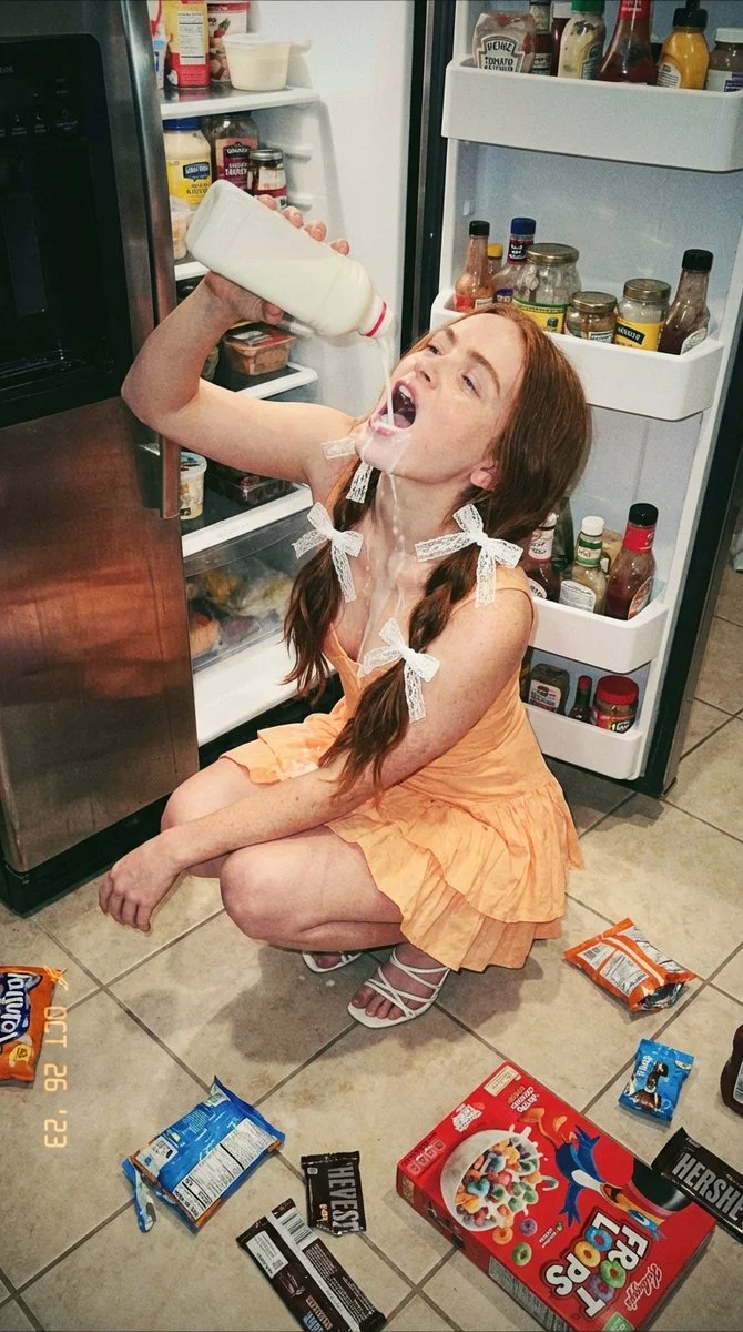 Midnight Milk Spill: A Playful Late-Night Kitchen Scene