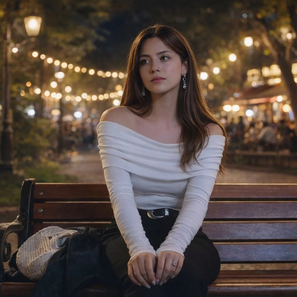 Midnight Musings on a Lit Park Bench
