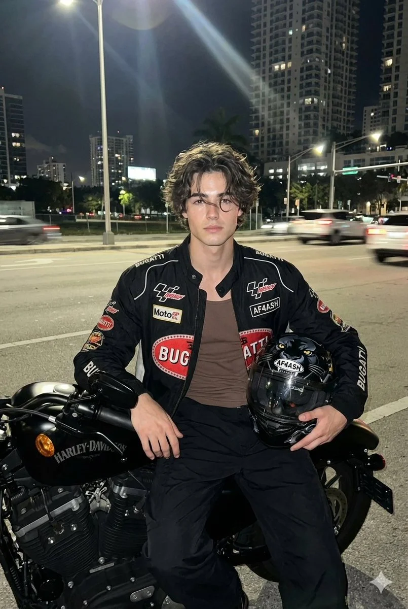 Midnight Ride: Urban Vibes on a Harley