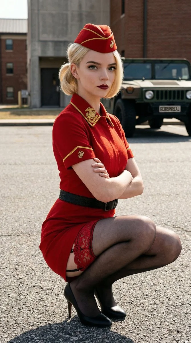 Military Confidence in Scarlet & Gold