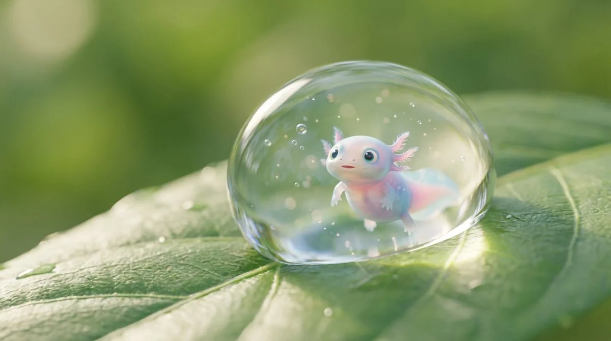 Miniature Magic: A Water Droplet Wonderland