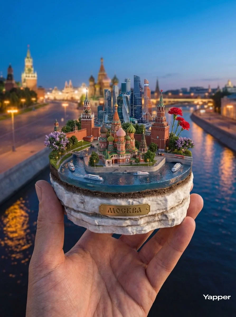 Miniature Moscow in a Handheld Island