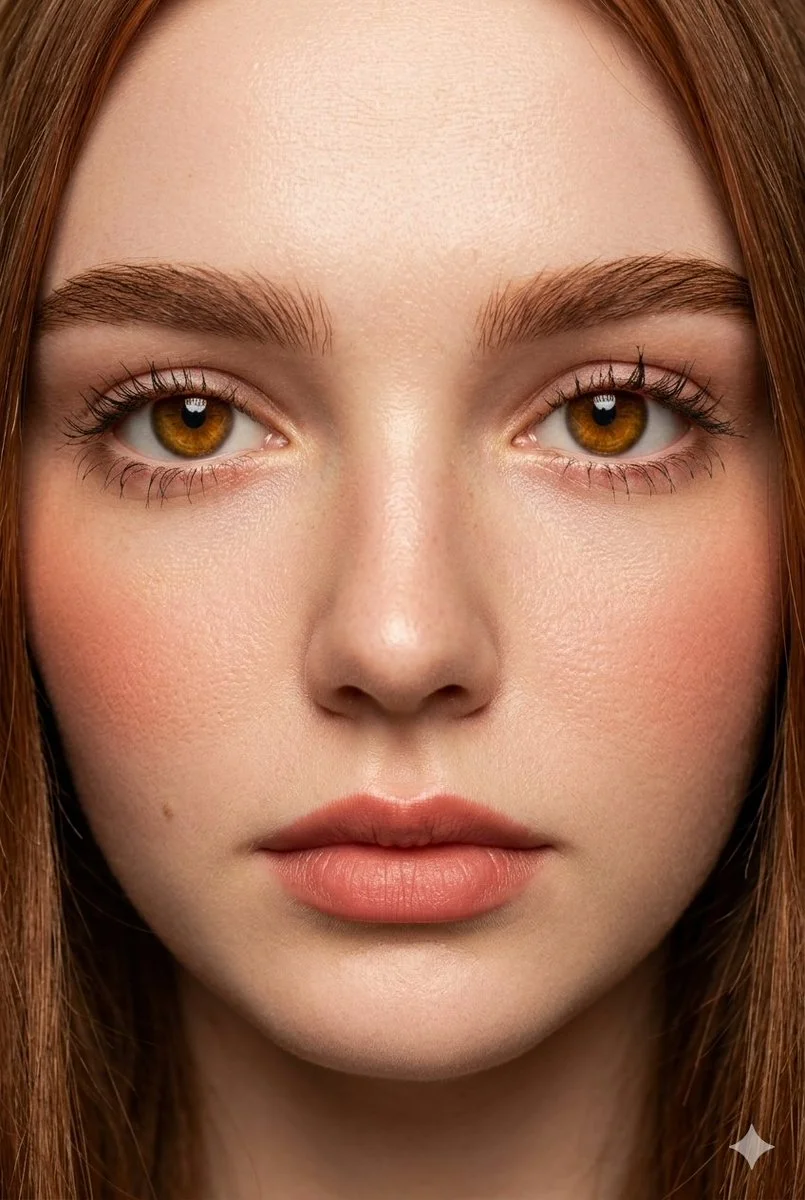 Minimalist Beauty Portrait, Intense Gaze