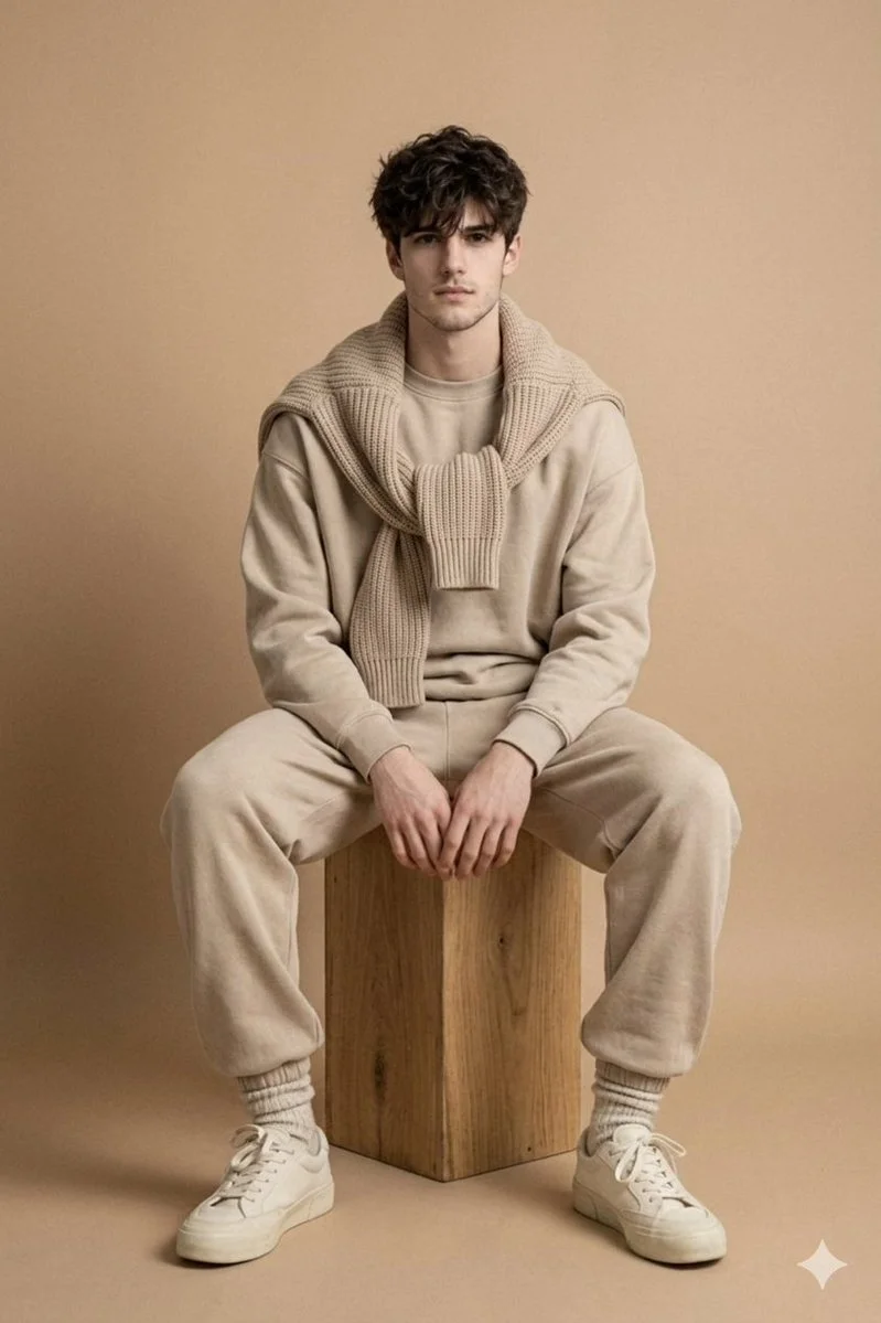 Minimalist Beige Fashion Portrait