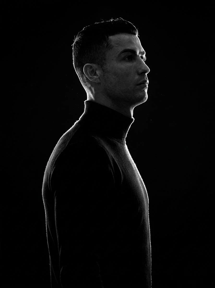 Minimalist Dual Portrait in High Contrast Black and White