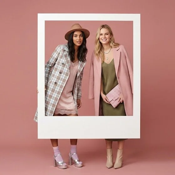 Minimalist Fashion Editorial with Contrasting Textures and Soft Lighting