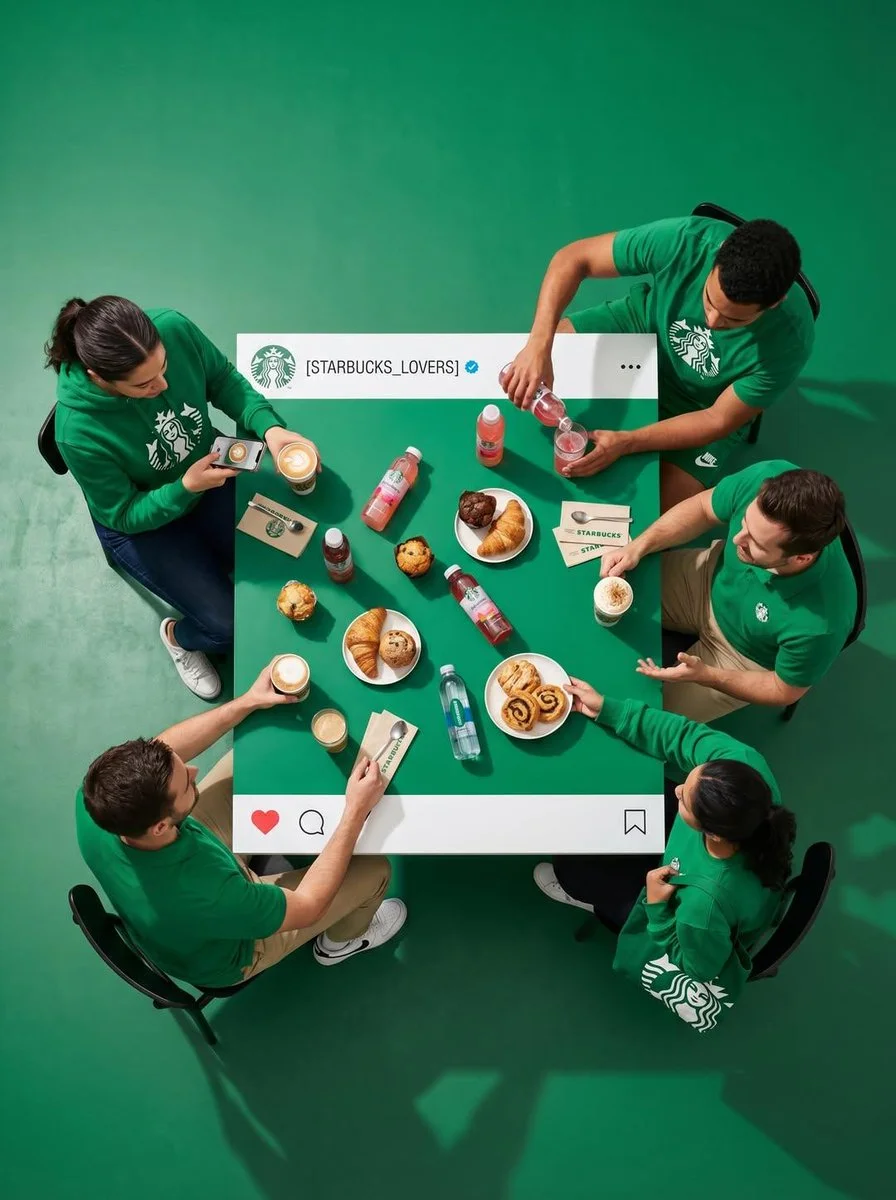 Minimalist Top-Down Dining in Hyper-Realistic Studio