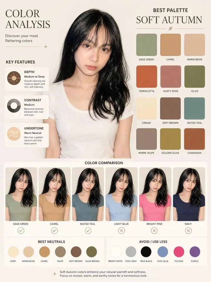 Modern Color Analysis: A Soft Autumn Palette Guide