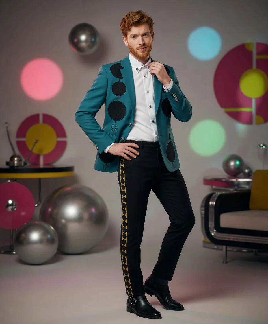 Modern Husbando: Charismatic & Stylish in Mod Fashion