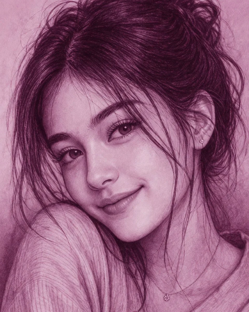 Monochrome Beauty in Dusty Rose