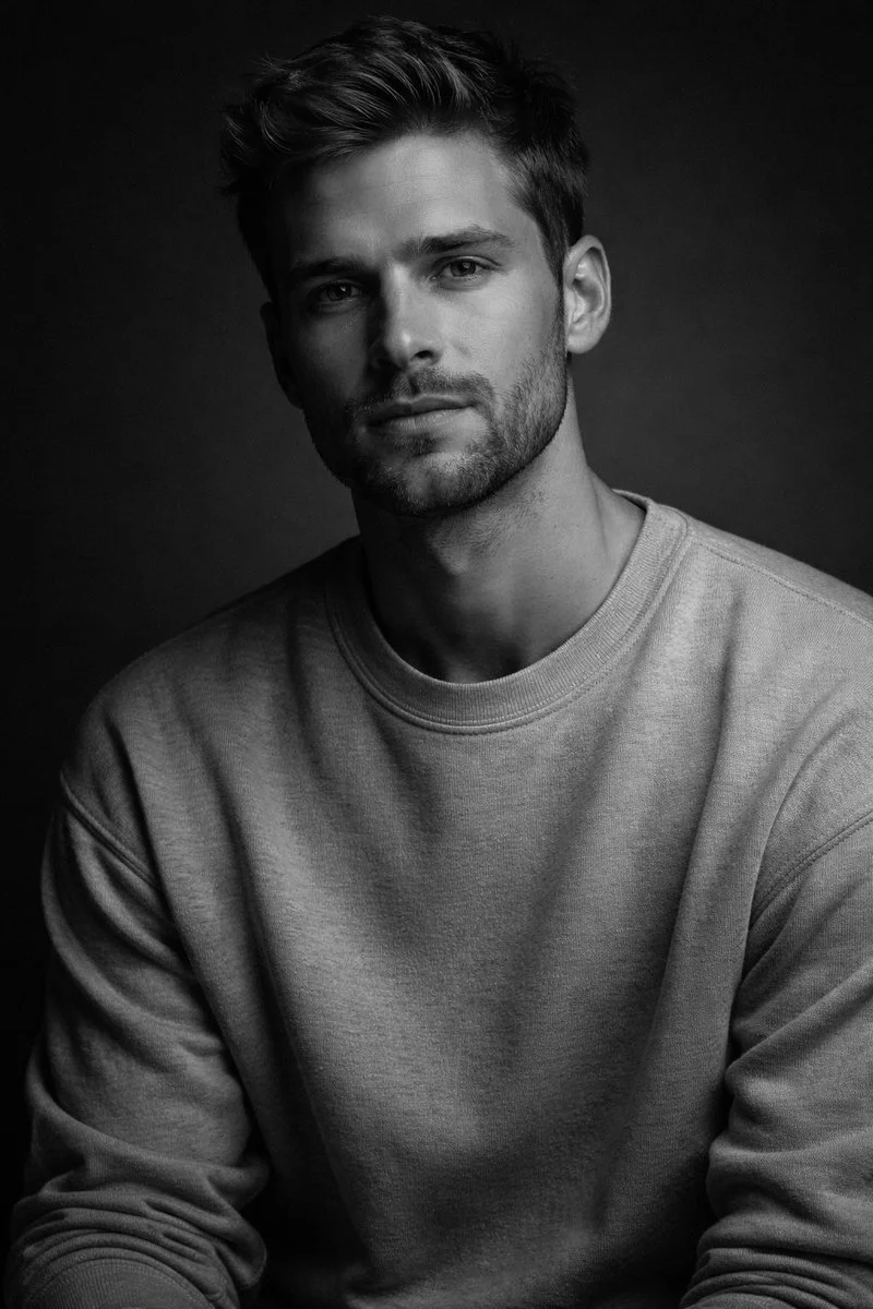 Monochrome Mastery: A Portrait in Shadows and Light