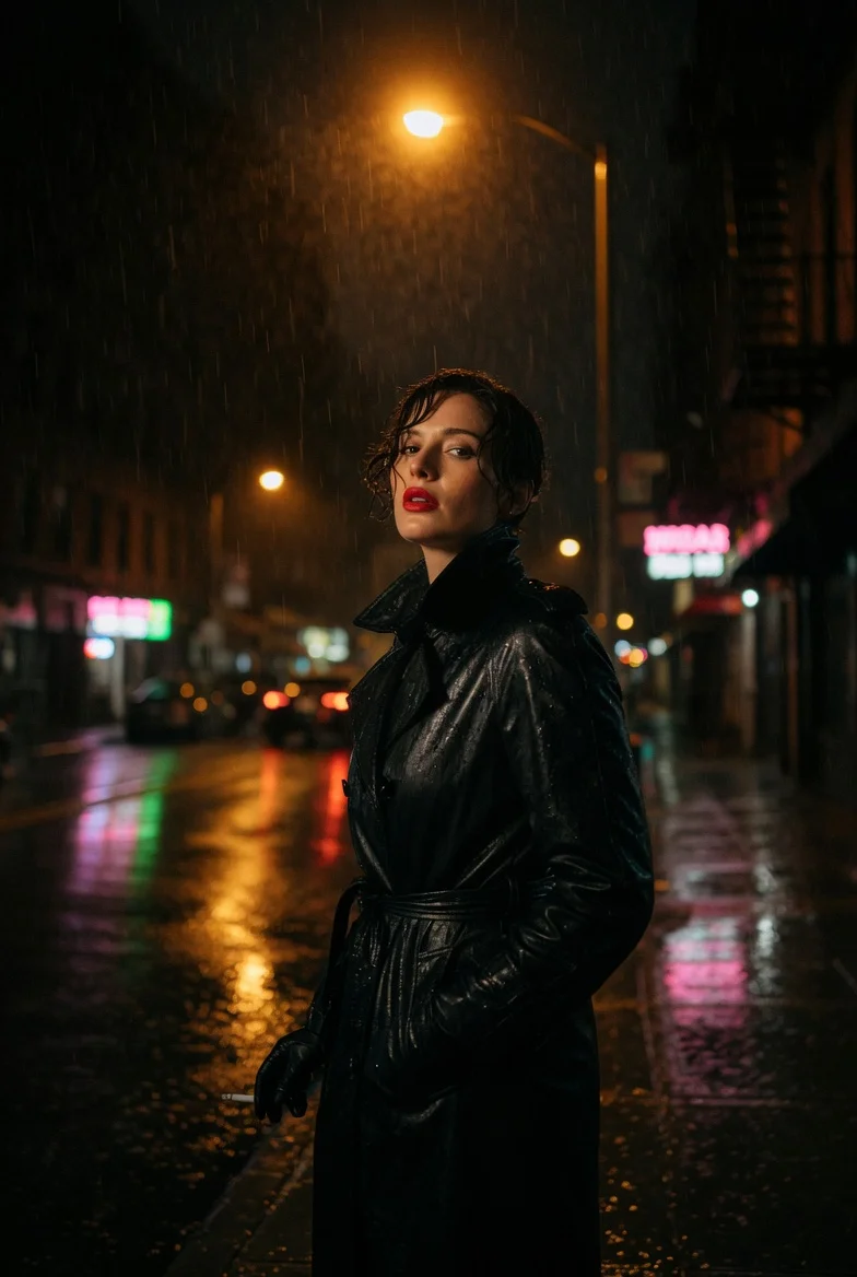 Moody Reflections: A Study in Urban Glamour