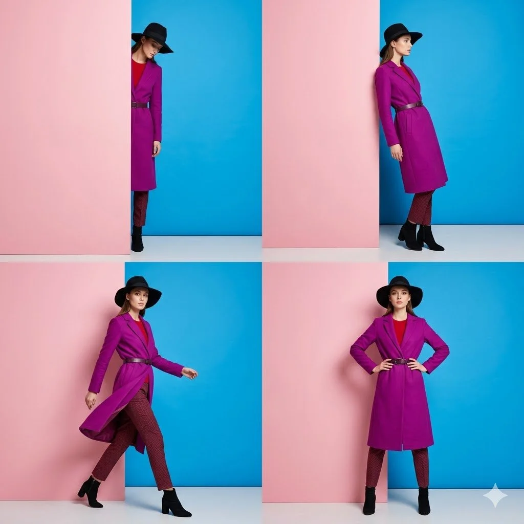 Mysterious Fashion in Four Frames