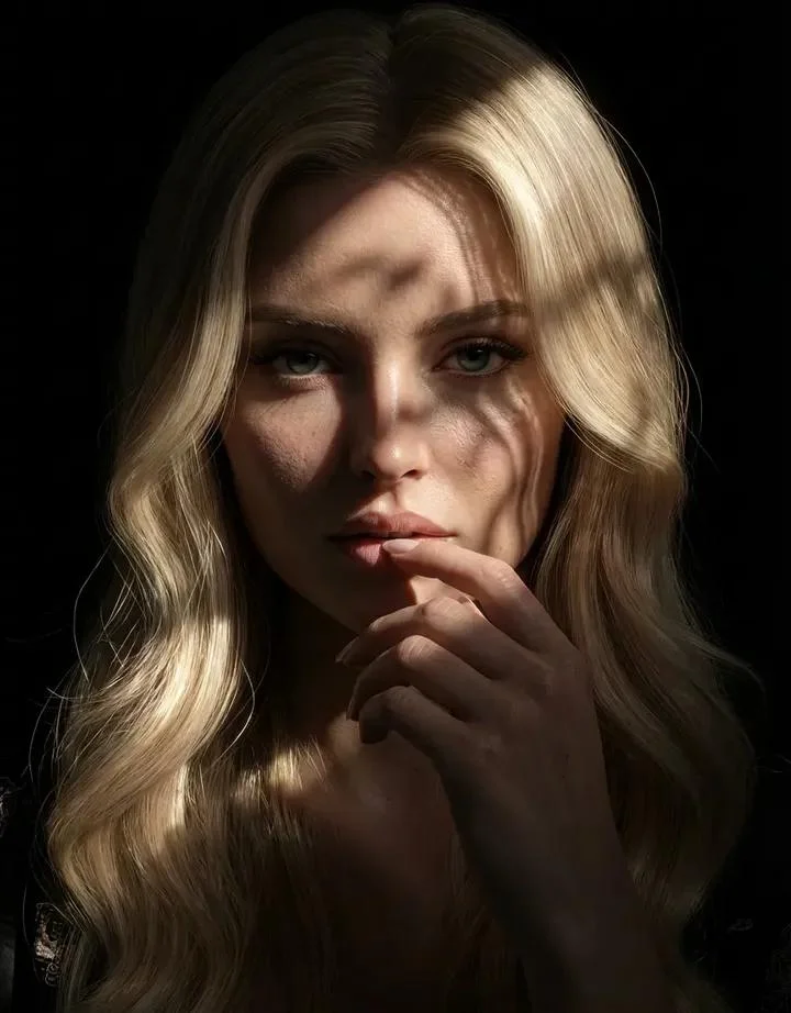 Mystique in Light: A Hyperrealistic Anime Portrait