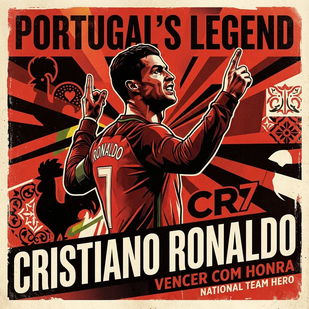 Nadal's National Spirit in Retro Poster Style