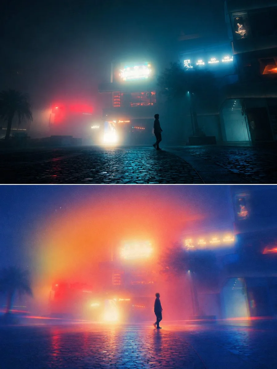 Neon Dream Haze Transforms Hong Kong Night into Glitch Art