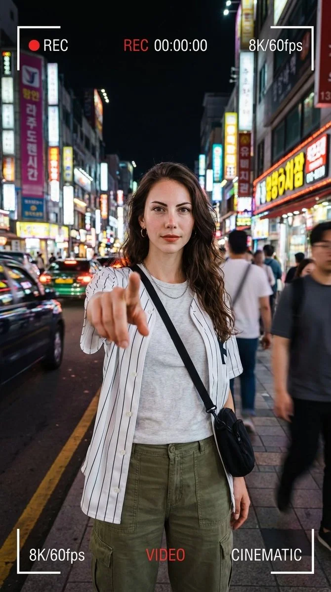 Neon Dreams: A Confident Urban Portrait