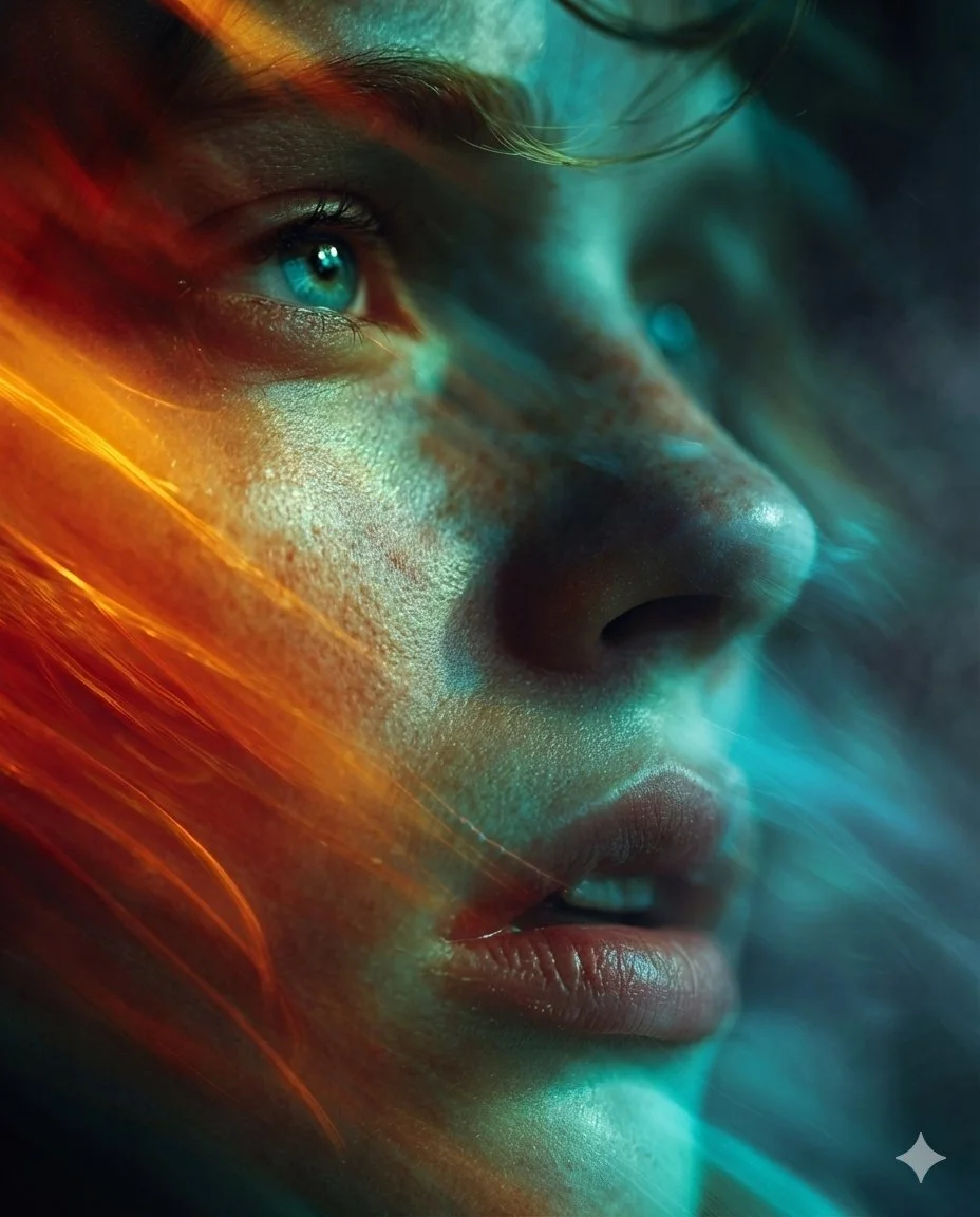 Neon Dreams: A Futuristic Portrait