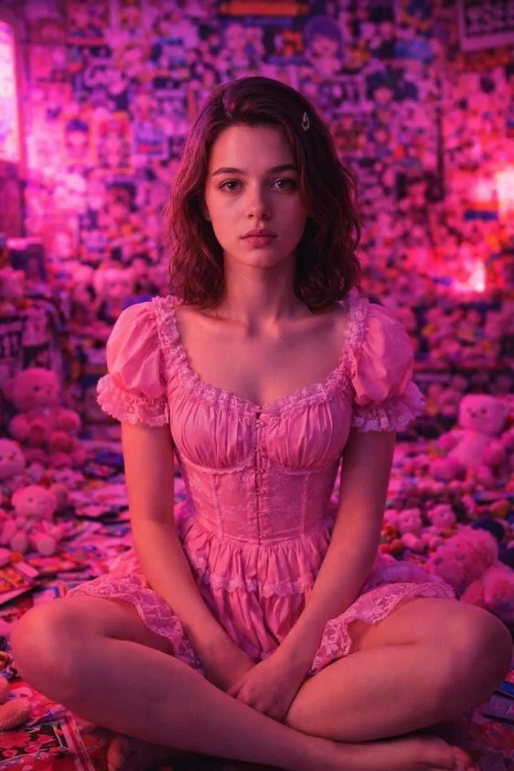 Neon Dreams: A Kawaii Cyberpunk Fashion Portrait