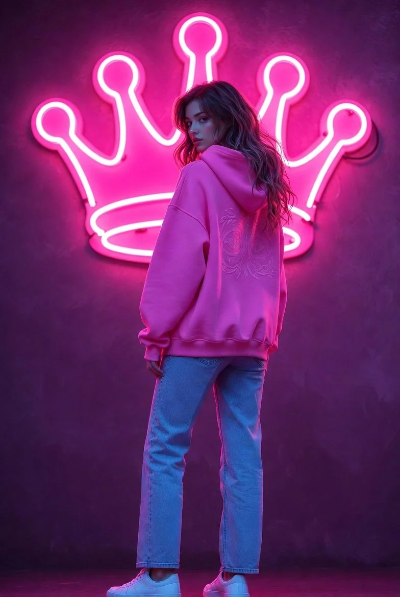 Neon Dreams: A Portrait of Modern Confidence