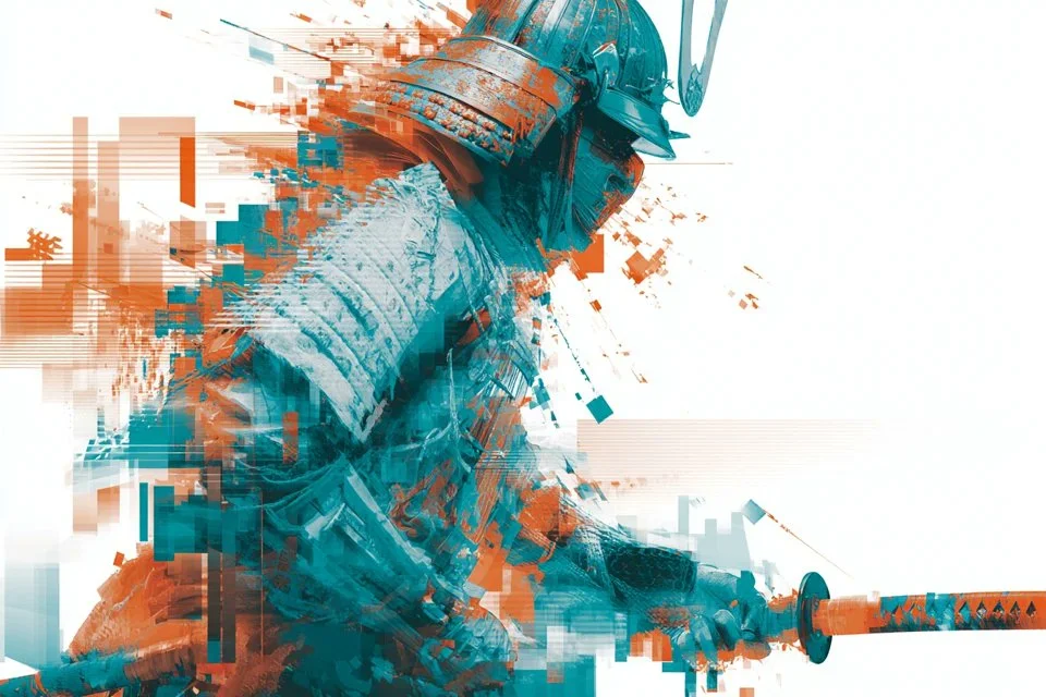 Neon Glitch Fusion: Digital Distortion Meets Futuristic Vibes