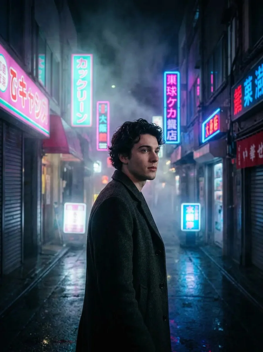 Neon-Lit Alley of Mystery