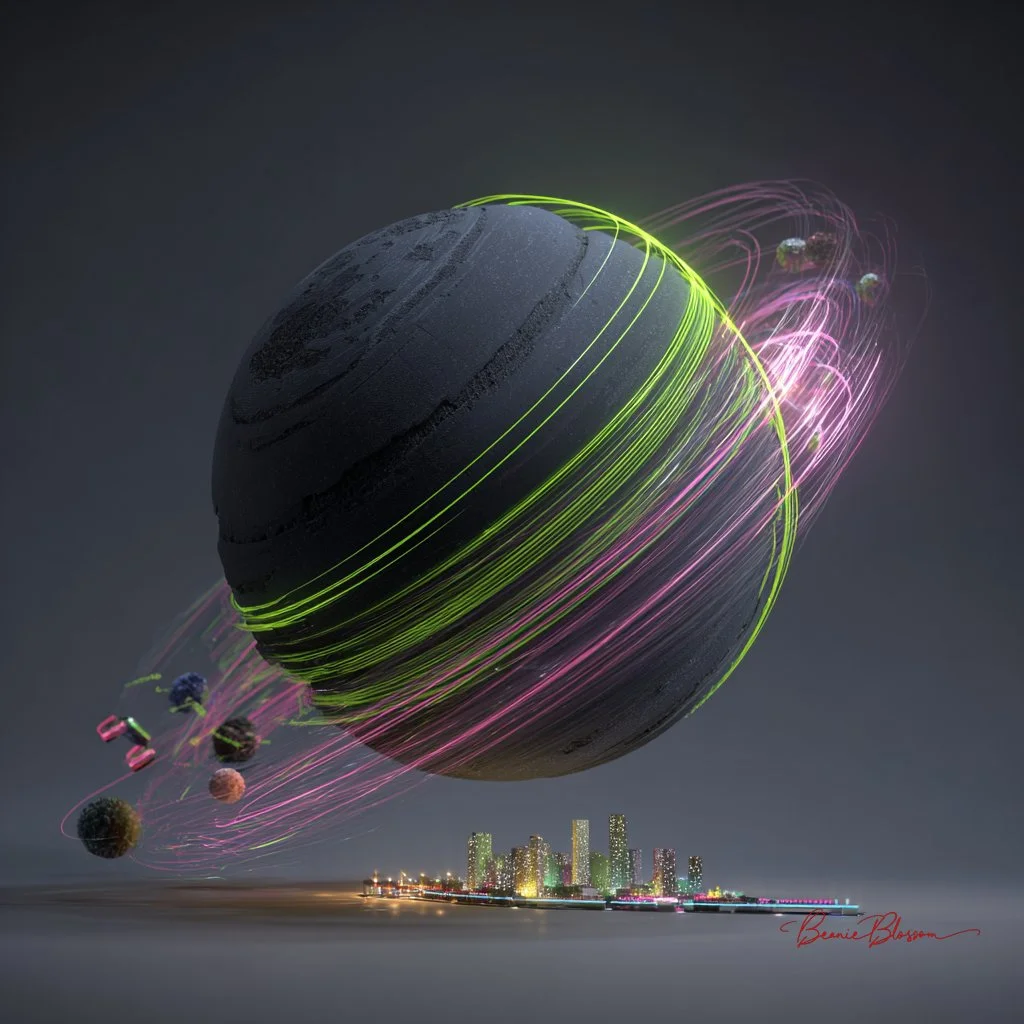 Neon Nexus: A Futuristic Urban Sphere