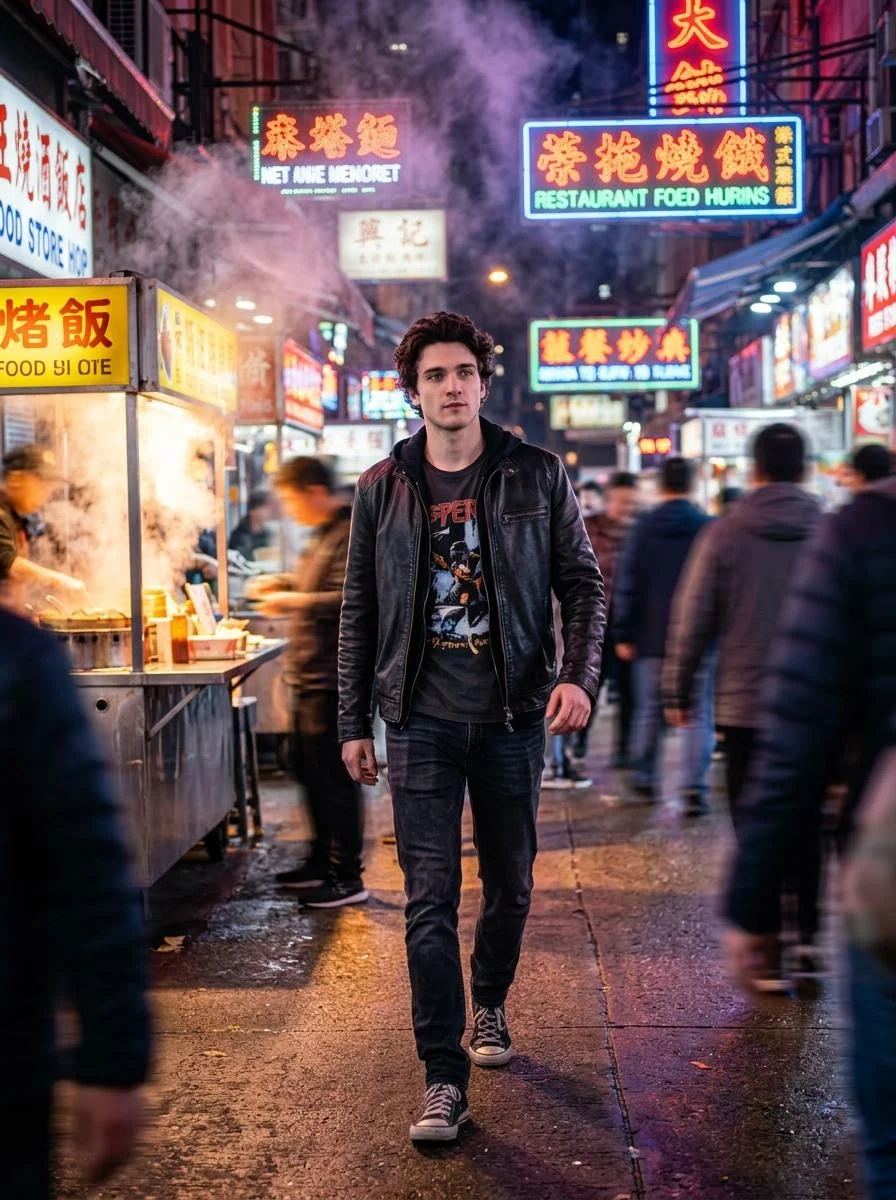 Neon Night Market: A Cinematic Walk Through Urban Energy