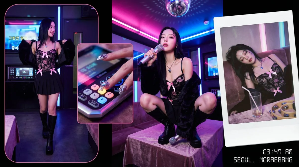 Neon Nights: Hana's Cyberpunk Rhythm Unfolds in Four Panels