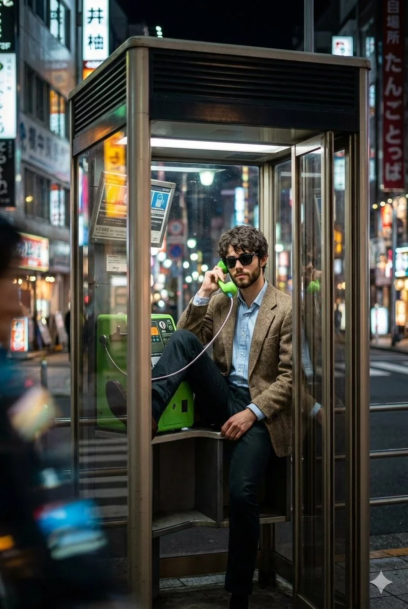 Neon Nights in a Vintage Booth