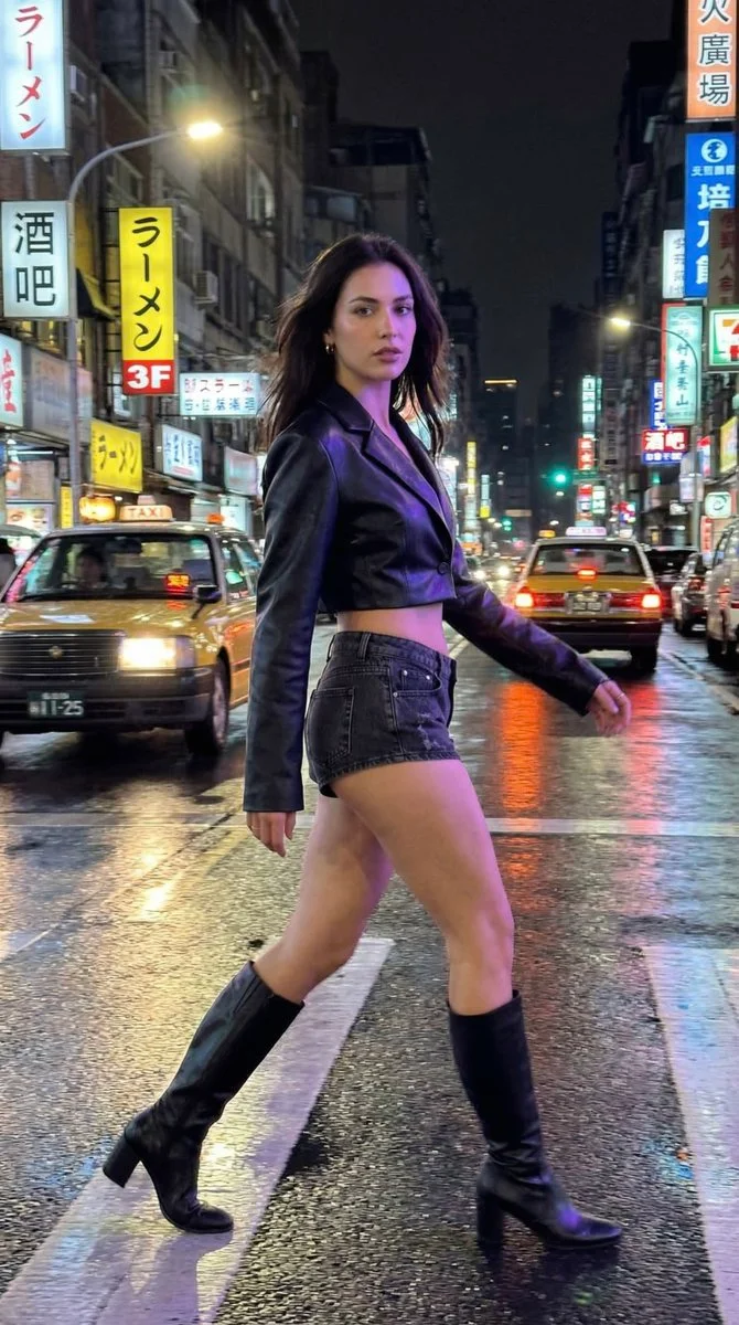 Neon Streets: A Sharp Glimpse of Urban Nightlife