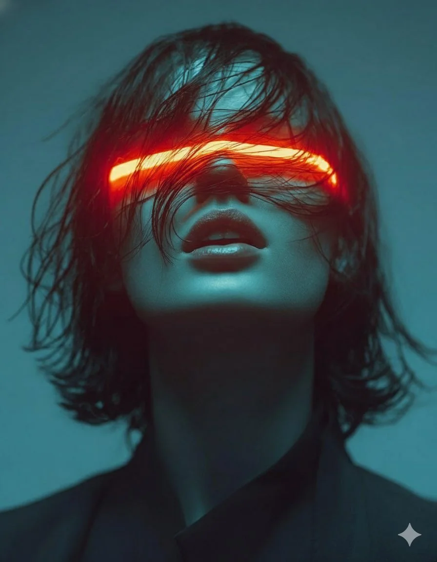 Neon Visor: A Cyberpunk Portrait