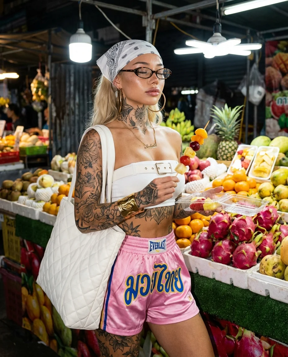 Night Market Vibes: A Portrait of Flavor and Fashion