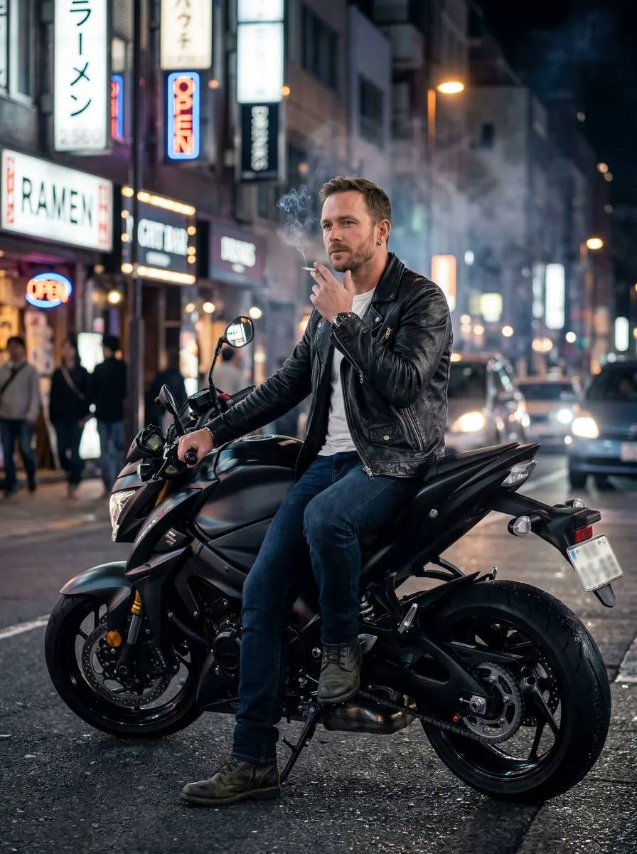 Night Rider in Cinematic Glow