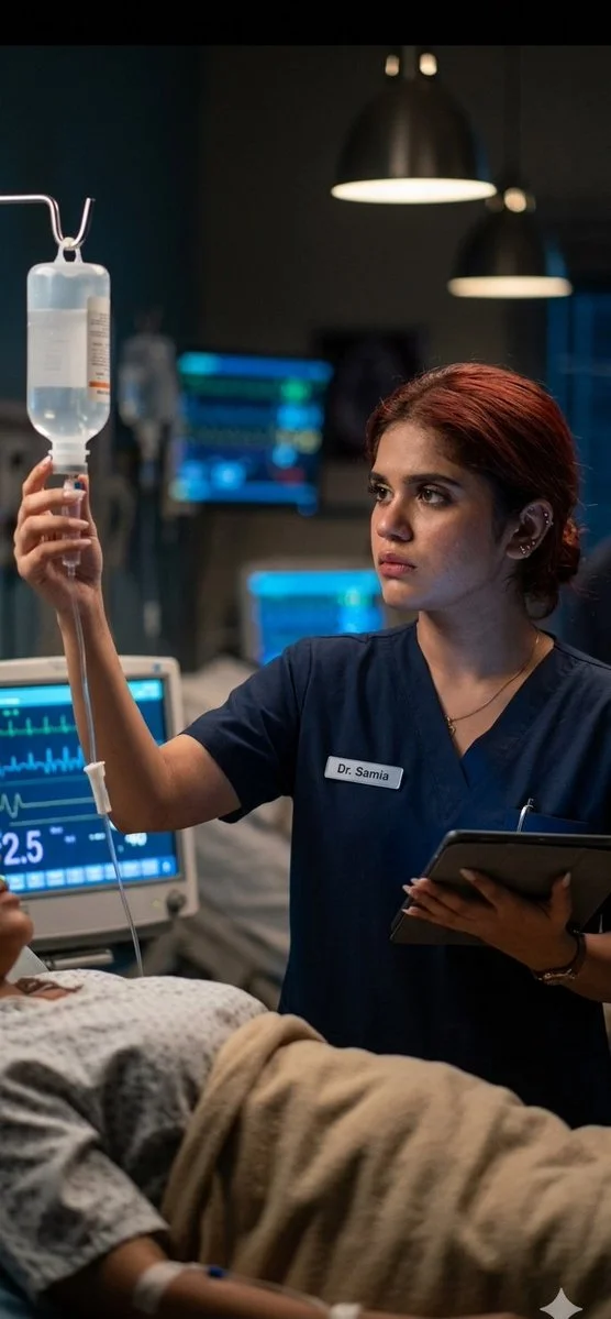 Night Shift Vigilance: Dr. Samia in the ICU's Quiet Battle