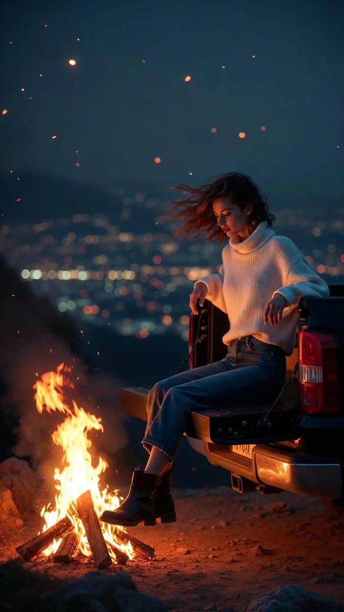 Nightfall Reverie on a Cliffside Viewpoint