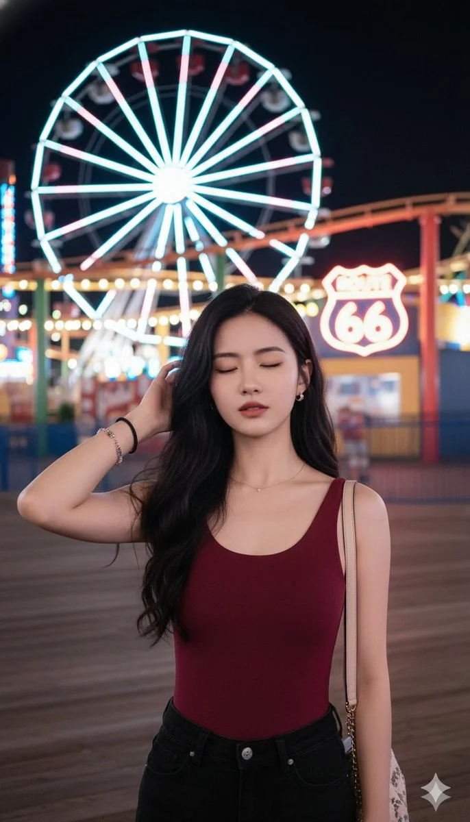 Nighttime Whirl of Colors