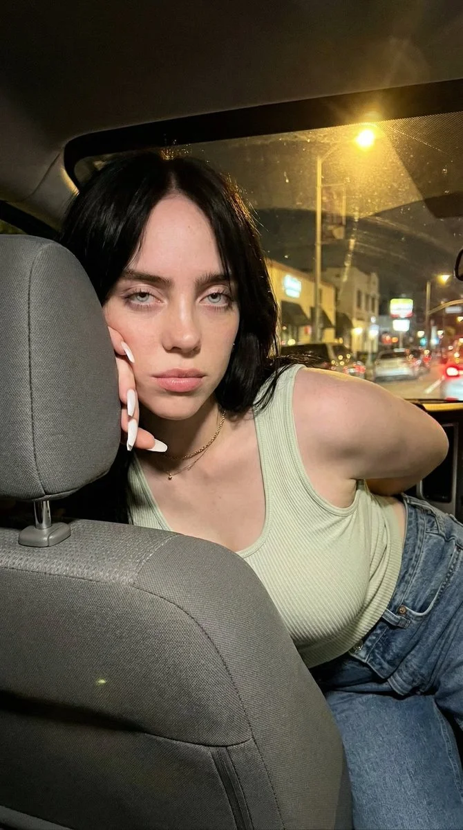 Nocturnal Glam: Billie Eilish Inspired Vibes