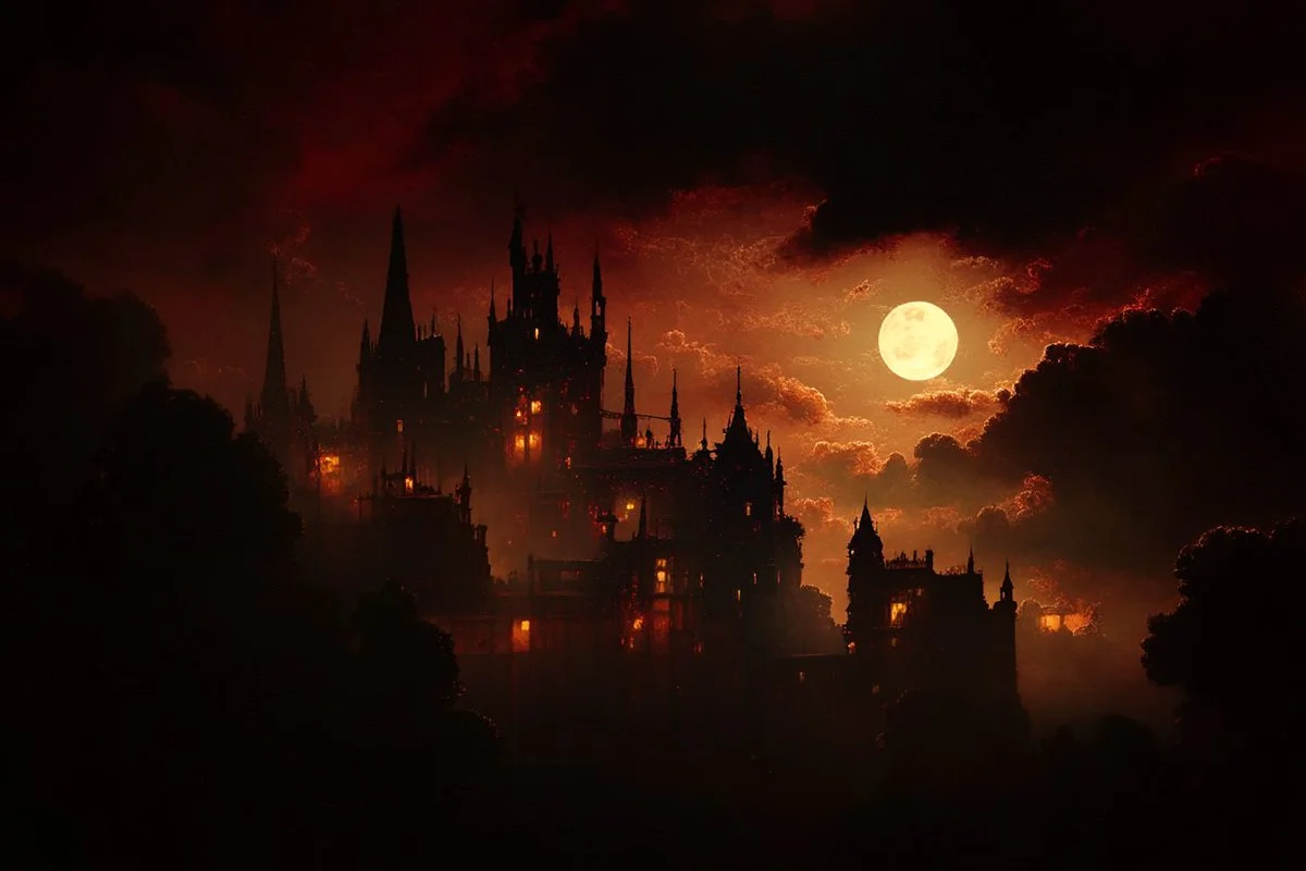 Nocturnal Romanticism: A Play of Darkness and Color