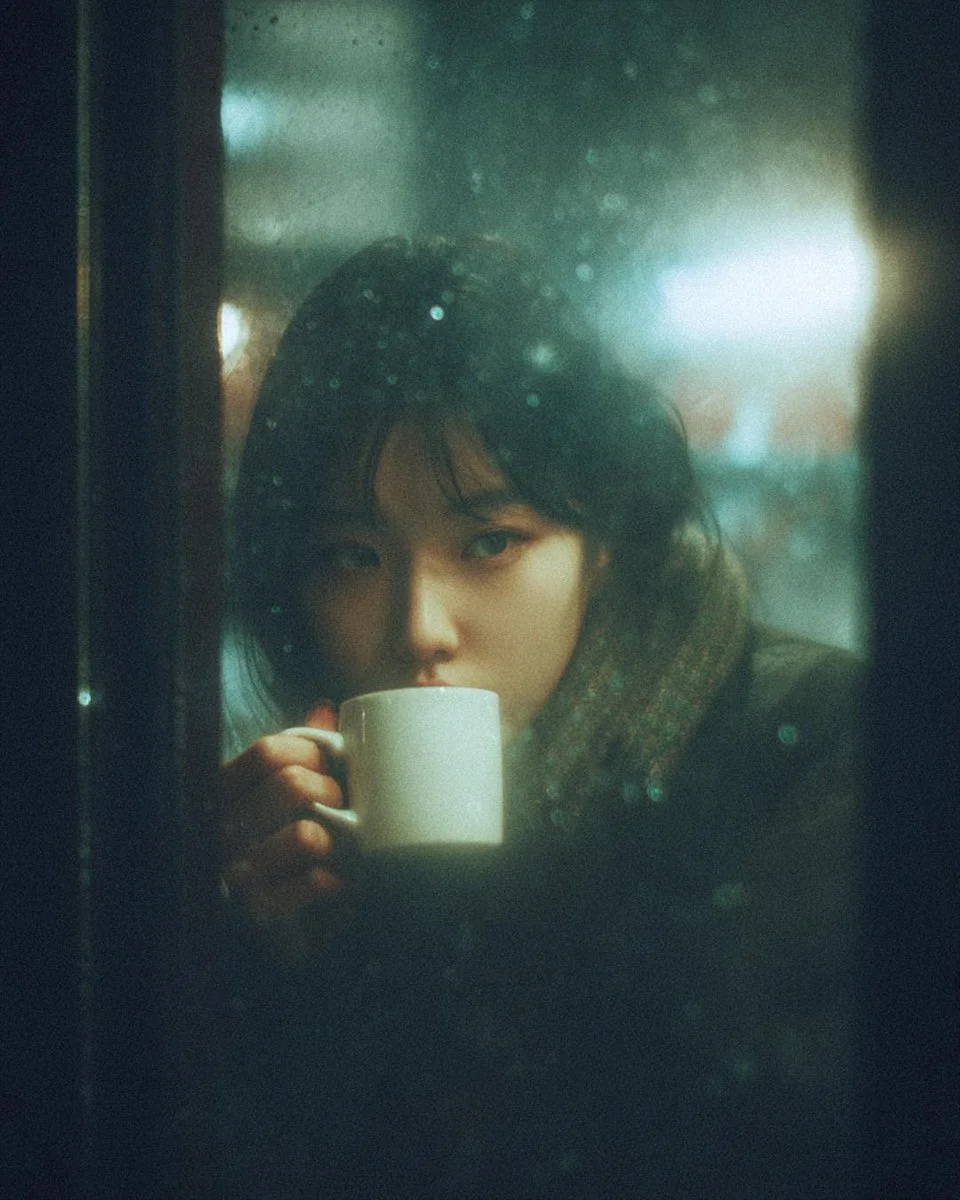 Nostalgic Night: A Café Dreamscape