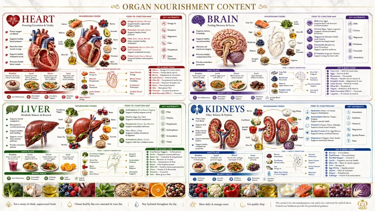 Nourishing the Body: Foods for Optimal Organ Health