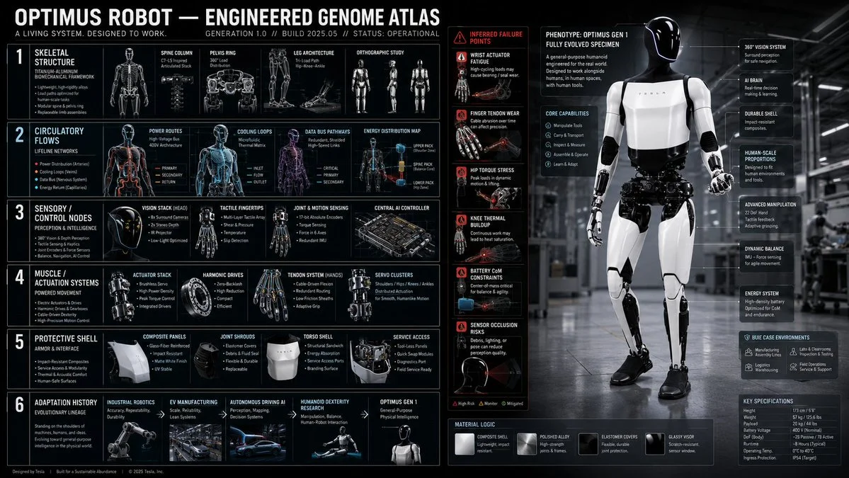 Optimus Prime's genome chart reveals a living engineered robot phenotype
