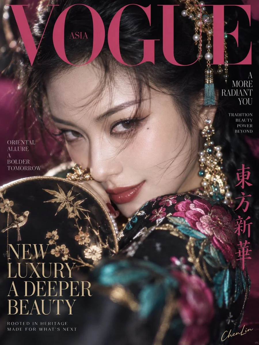 Opulent Eastern Portrait Leans In With Playful, Close-Up Gaze