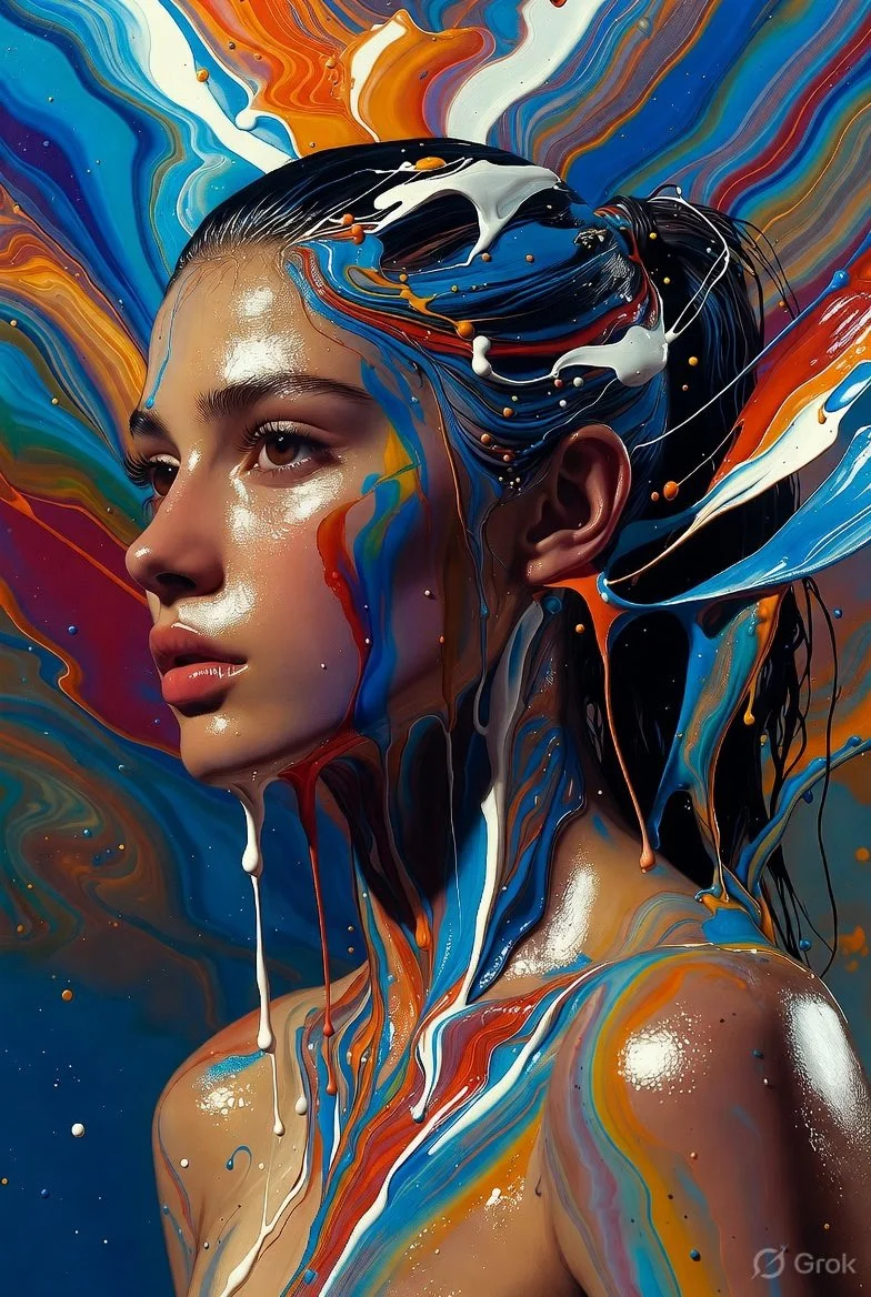 Painted Essence: Fluidity in Motion