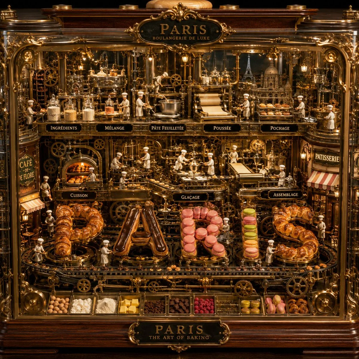 Parisian Pastries in Motion: A Mechanical Delight