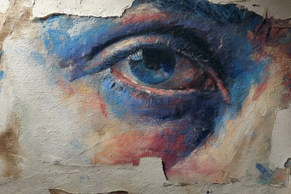 Pastel Reverie on Weathered Walls